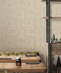 Abstract stylised woven modern pattern wallpaper  AW3703