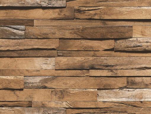 Volumetric wooden tiles patterns wallpaper AW1612 - Image 3