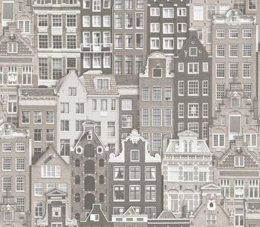 Amsterdam houses inspired modern pattern wallpaper  AW1618 - Image 3