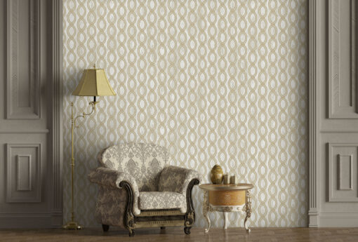 Wallpaper with stylized chain pattern  AW7808 - Image 9