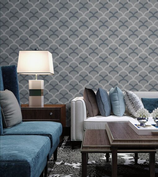 Simple waves ornament wallpaper AW7811 - Image 2
