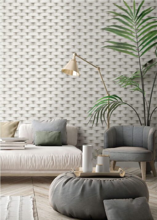 3D Rounded brick wall pattern wallpaper AW7814