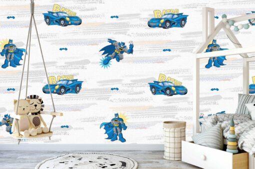 BATMAN BLUE MURAL WALLPAPER