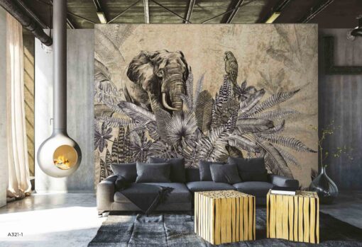 Amazon Elephant Wallmural A321