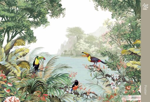 Amazon Colourful Toucans Wallmural - A323 - Image 2