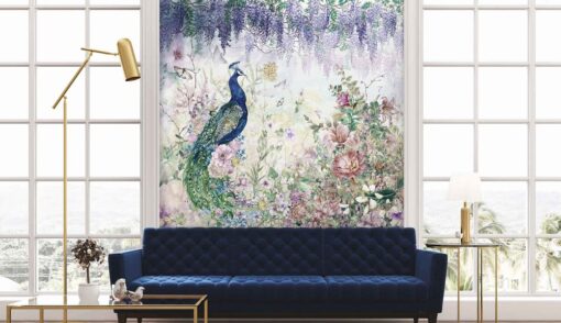 Amazon Peacock with Flowers - A300