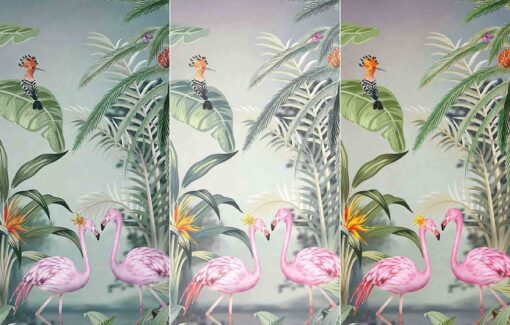 Amazon Flamingo Love Wallmural - A319 - Image 2