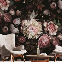 Amazon Black Bouquet Wallmural A322