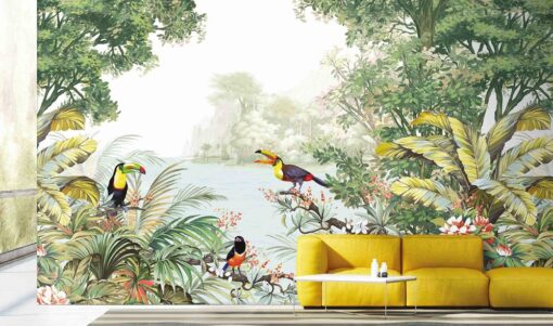 Amazon Colourful Toucans Wallmural - A323