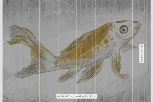 Golden Koi Wallmural ( 400 x 280 cm) - Image 4