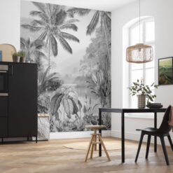 Lac Tropical Black & White Wallmural ( 200 x 270 cm)