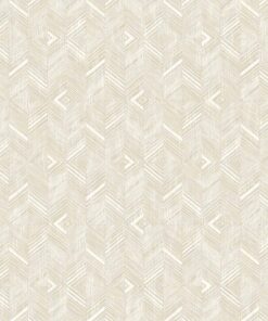 Geometric Design Wallpaper Beige- Jumbo Roll 16.5 sq mtr