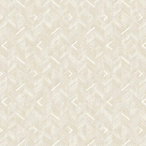 Geometric Design Wallpaper Beige- Jumbo Roll 16.5 sq mtr