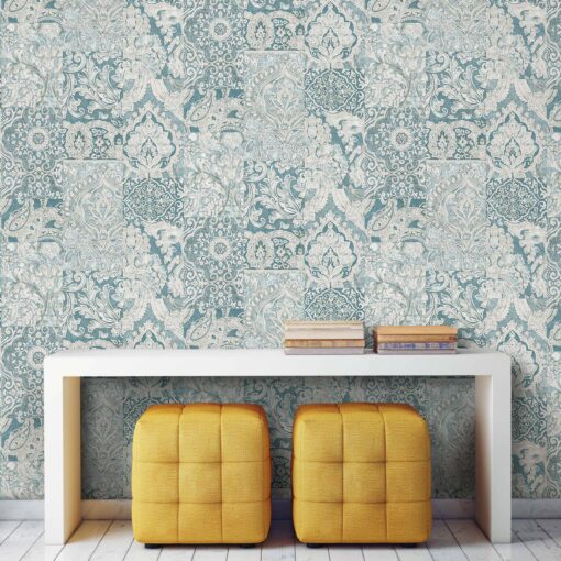 Trend Wallpaper to Change the Weather of Your Environments Blue- Jumbo Roll 16.5 sq mtr - Image 3