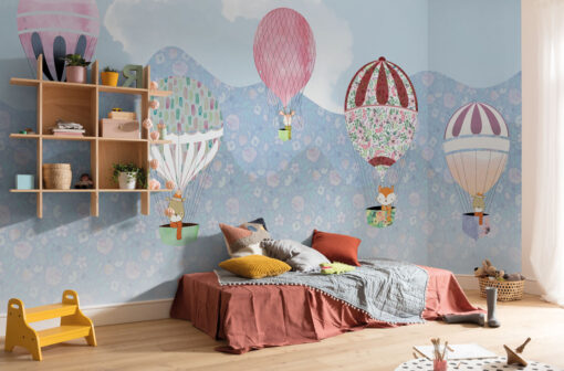 Happy Balloon Wallmural ( 500 x 250 cm)