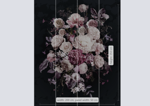 Bouquet Noir Wallmural ( 200 x 250 cm) - Image 3