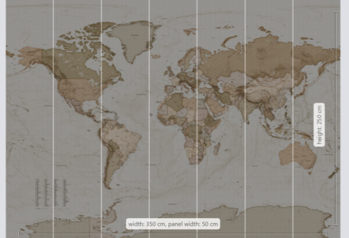 Earth Map Wallmural ( 350 x 250 cm) - Image 3