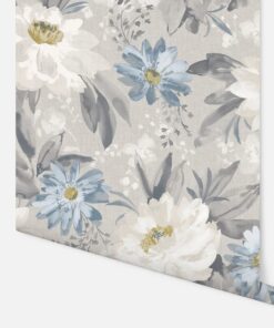 Painted Dahlia Grey Multicoloured