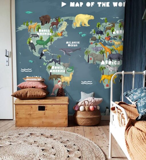 Map of The World Wallmural - Image 3