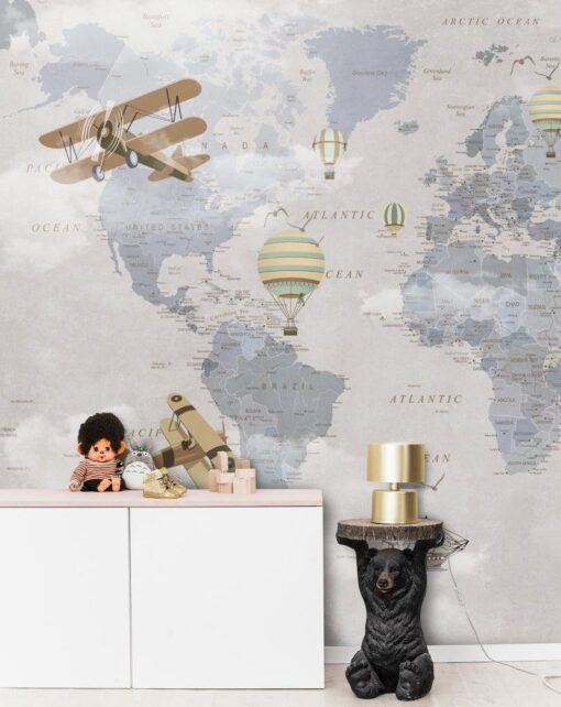 Retro Design Map Wallmural - Image 4