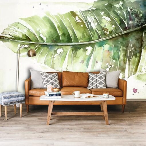 Big Green Leaf Wallmural - Image 3