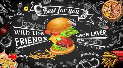 Fast Food Restaurant Wallmural - Image 2