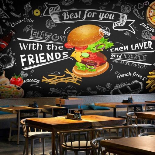 Fast Food Restaurant Wallmural