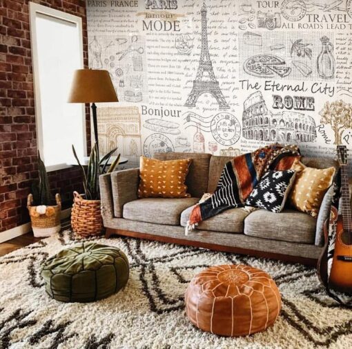 Retro Design Wallmural