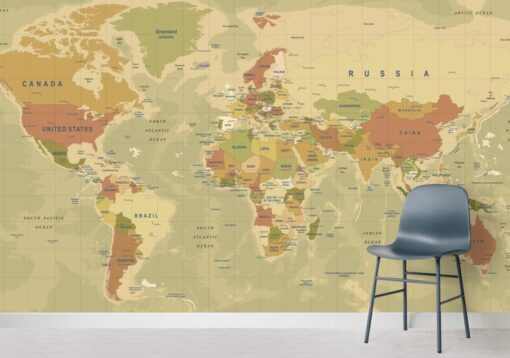 Retro Map Wallmural - Image 5