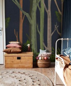 Night Forest Kids Wallpaper Wallmural