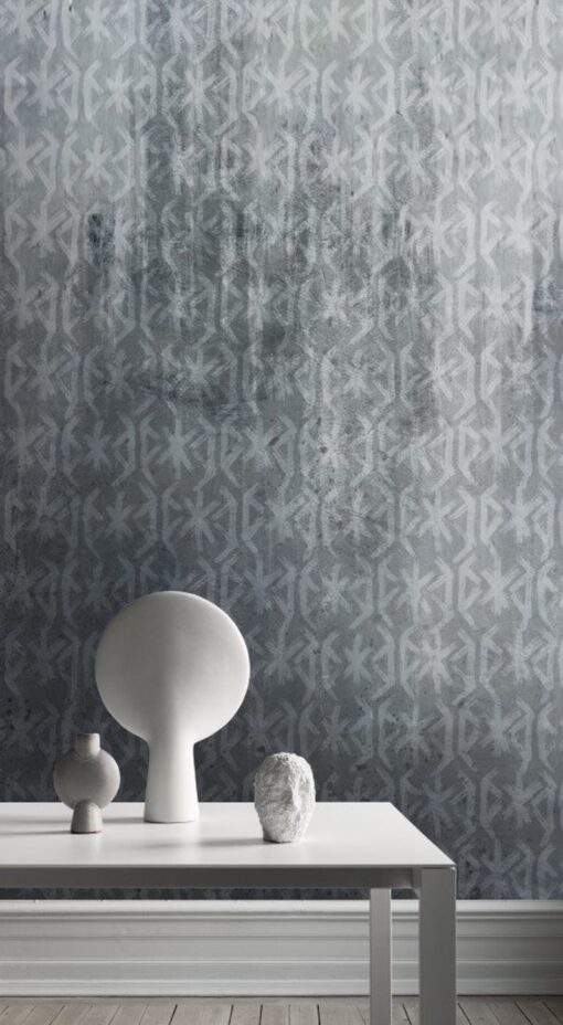 Abstract Grey and White Color Shape Wallpaper Wallmural - Image 4