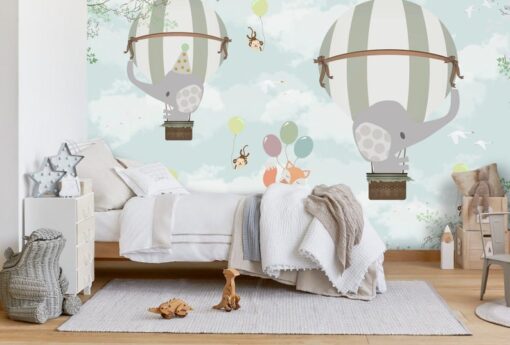 Cartoon Animals Nursery Wallpaper Wallmural - Image 3