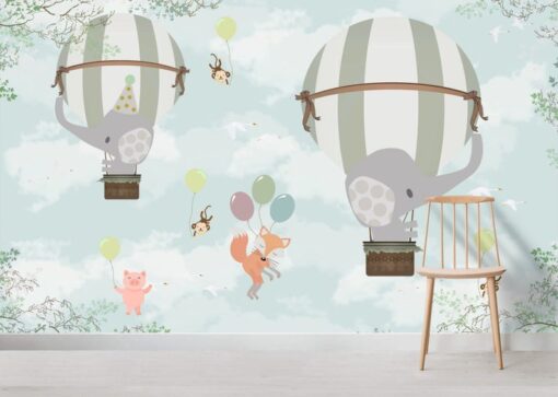 Cartoon Animals Nursery Wallpaper Wallmural - Image 4