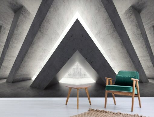 Concrete Design Geometric Wallpaper Wallmural - Image 2