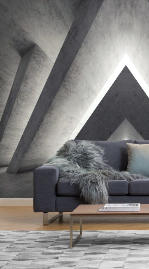 Concrete Design Geometric Wallpaper Wallmural - Image 5