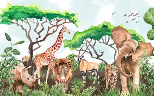 Watercolor Amazon Kids Wallpaper Wallmural - Image 3