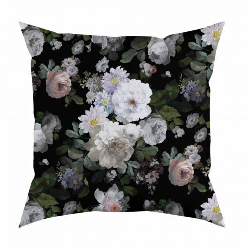 Black Flower Pillow- EY100 - Image 4