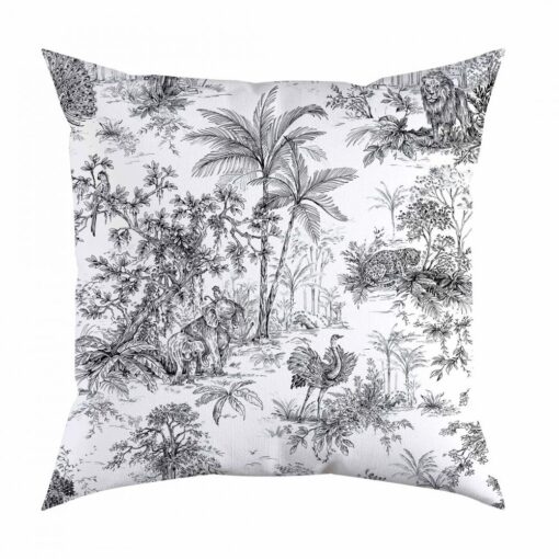 Black Tropical Jungle Pillow - EY106 - Image 4