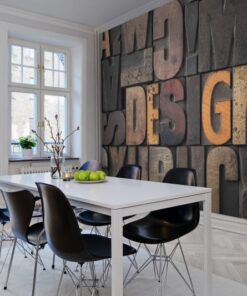 Woodcut, Design Wallmural - Premium