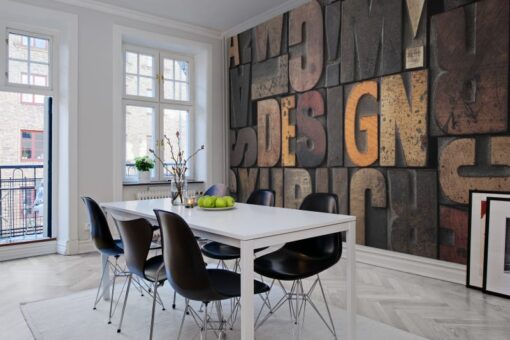 Woodcut, Design Wallmural - Premium