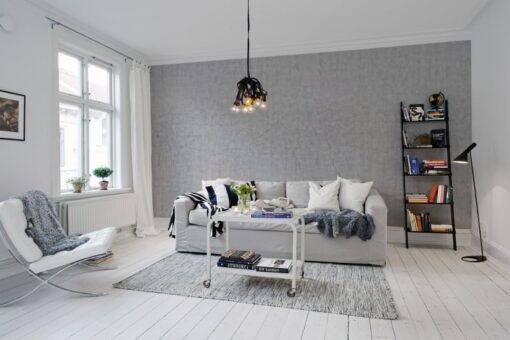 Plain Concrete, light grey Wallmural - Premium