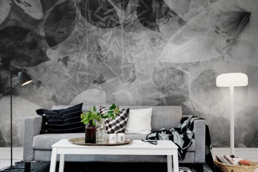 Garden of Dreams, black & white Wallmural - Premium