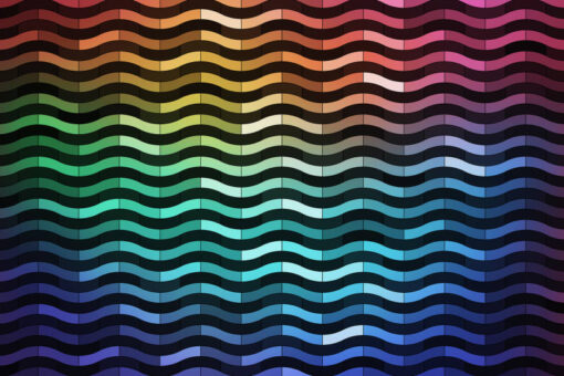 Rainbowwave Wallmural - Premium - Image 2