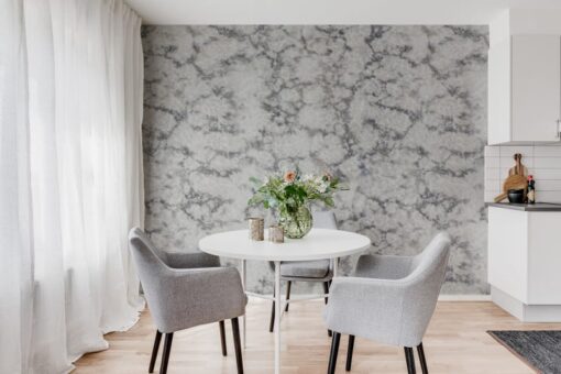 Flow, White Wallmural - Premium