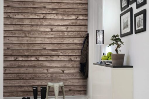 Horizontal Boards, brown Wallmural - Premium - Image 3