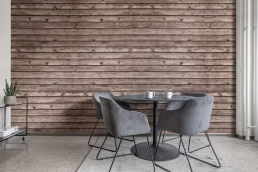 Horizontal Boards, brown Wallmural - Premium - Image 4