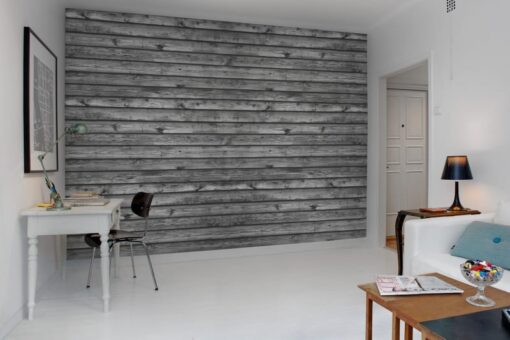 Horizontal Boards, black Wallmural - Premium - Image 4