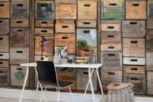 Industriel Urban Farm L.A. Wallmural - Premium