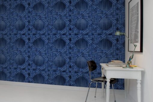 Denim Trellis Wallmural - Premium