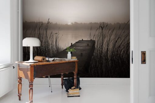 Misty Lake Wallmural - Premium